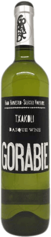 Envío gratis | Vino blanco Señorío de Astobiza Txakoli Gorabie Joven D.O. Arabako Txakolina País Vasco España Hondarribi Zuri 75 cl