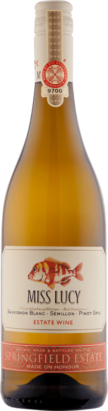 Бесплатная доставка | Белое вино Springfield Miss Lucy Молодой Южная Африка Sauvignon White, Pinot Grey, Sémillon 75 cl