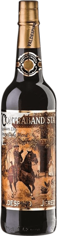17,95 € | Крепленое вино Valdespino Amontillado Contrabandista D.O. Jerez-Xérès-Sherry Андалусия Испания Palomino Fino 75 cl