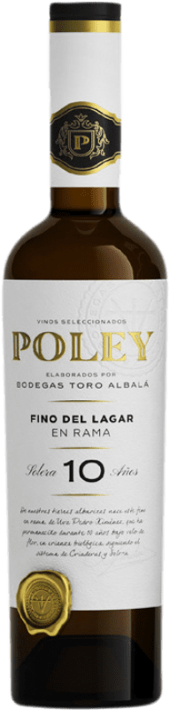 19,95 € Envio grátis | Vinho fortificado Toro Albalá Poley Fino del Lagar en Rama Solera Crianza D.O. Montilla-Moriles 10 Anos Garrafa Medium 50 cl