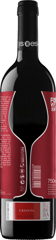 18,95 € Free Shipping | Red wine Esencias «S8» 8 Meses Crianza D.O. Ribera del Duero Castilla y León Spain Tempranillo Bottle 75 cl