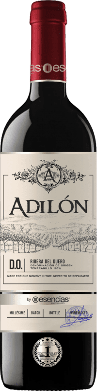 32,95 € | Red wine Esencias Adilón VS Vendimia Seleccionada 12 Meses Aged D.O. Ribera del Duero Castilla y León Spain Tempranillo Bottle 75 cl