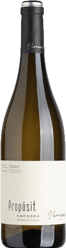 10,95 € Free Shipping | White wine Viníric Propòsit Blanc D.O. Empordà Catalonia Spain Grenache White, Muscat, Macabeo Bottle 75 cl