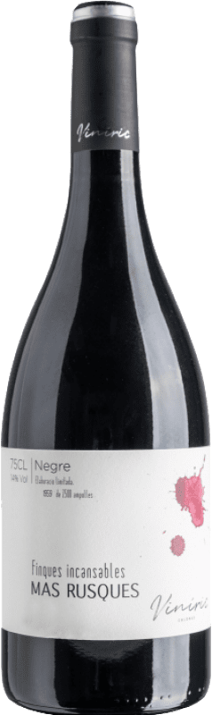 14,95 € Free Shipping | Red wine Viníric Finques Incansables Mas Rusques Negre Crianza D.O. Empordà Catalonia Spain Carignan Bottle 75 cl