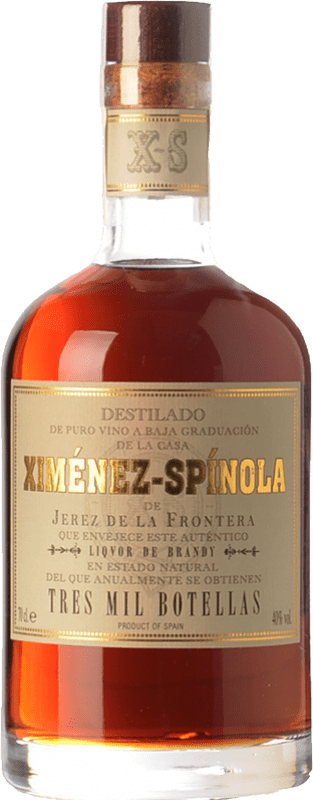 191,95 € Envio grátis | Brandy Conhaque Ximénez-Spínola Solera Tres Mil Botellas 3000 D.O. Jerez-Xérès-Sherry