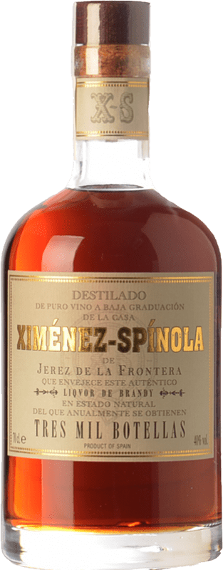 178,95 € Envio grátis | Brandy Conhaque Ximénez-Spínola Tres Mil Botellas 3000 Solera D.O. Jerez-Xérès-Sherry