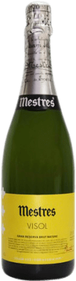 Envio grátis | Espumante branco Mestres Visol Brut Nature Reserva D.O. Cava Catalunha Espanha Macabeo, Xarel·lo, Parellada Meia Garrafa 37 cl