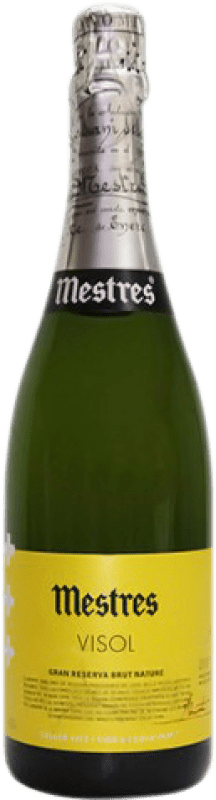 Envoi gratuit | Blanc mousseux Mestres Visol Brut Nature Réserve D.O. Cava Catalogne Espagne Macabeo, Xarel·lo, Parellada Demi- Bouteille 37 cl