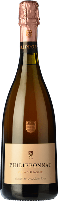 Free Shipping | Rosé sparkling Philipponnat Rosé Royale Brut Grand Reserve A.O.C. Champagne Champagne France Pinot Black, Chardonnay, Pinot Meunier 75 cl