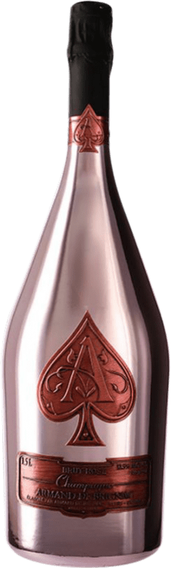 1 272,95 € Kostenloser Versand | Rosé Sekt Armand de Brignac Brut — Herb Rosé Große Reserve — Lange Reifung A.O.C. Champagne Magnumflasche 1,5 L