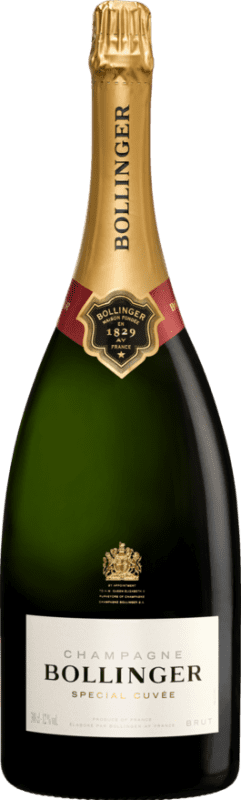 419,95 € Free Shipping | White sparkling Bollinger Cuvée Brut Grand Reserve A.O.C. Champagne Jéroboam Bottle-Double Magnum 3 L