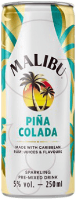 Envio grátis | Licores Malibu Piña Colada Barbados Lata 25 cl