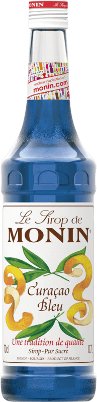 Envio grátis | Schnapp Monin Sirope Curaçao Bleu França 70 cl Sem Álcool