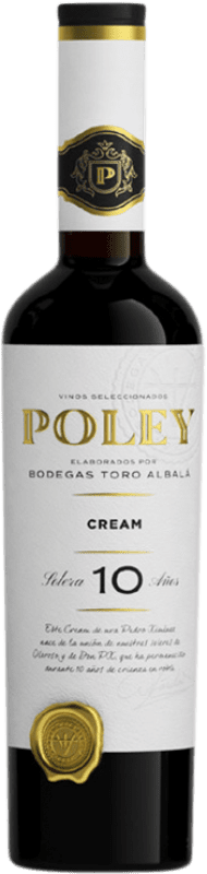 Envio grátis | Vinho doce Toro Albalá Poley Cream Solera D.O. Montilla-Moriles Andaluzia Espanha Pedro Ximénez 10 Anos Garrafa Medium 50 cl