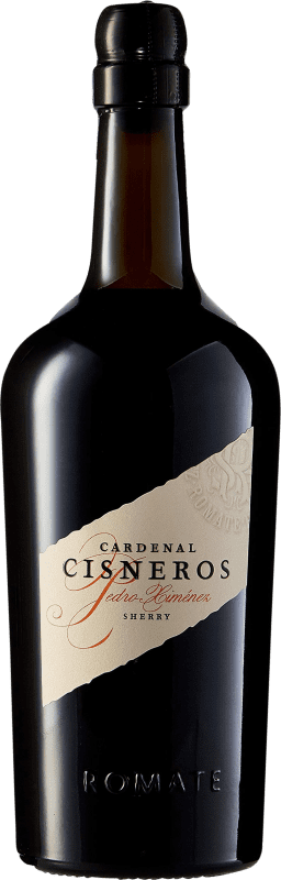 38,95 € | Fortified wine Sánchez Romate Cardenal Cisneros P.X. D.O. Manzanilla-Sanlúcar de Barrameda Andalucía y Extremadura Spain Pedro Ximénez 75 cl