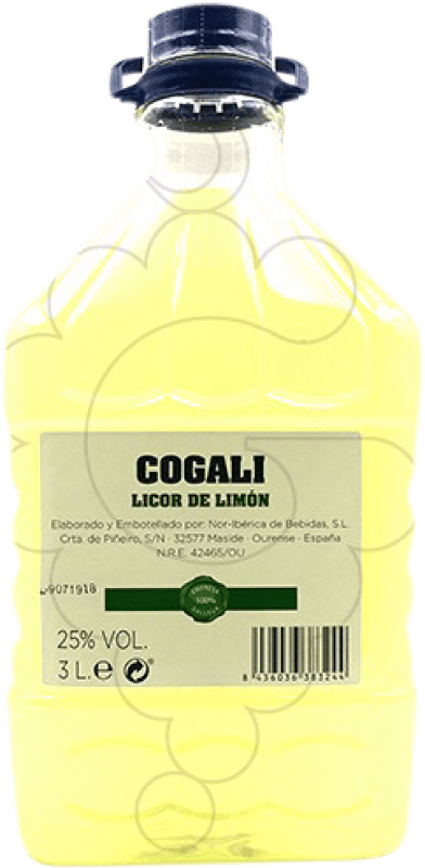 免费送货 | 柠檬酒 Limoncello Nor-Iberica de Bebidas Cogali Limón 西班牙 玻璃瓶 3 L PET 塑料