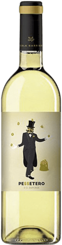 Envoi gratuit | Vin blanc Garriguella Pessetero Blanco Jeune D.O. Empordà Catalogne Espagne Grenache Blanc, Muscat, Macabeo 75 cl