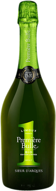 Бесплатная доставка | Белое игристое Sieur d'Arques Première Bulle Bio Edition A.O.C. Blanquette de Limoux Occitania Франция Chardonnay, Pinot White, Chenin White, Mauzac 75 cl