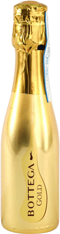 8,95 € Envío gratis | Espumoso Blanco Bottega Brut Gold — Oro Reserva D.O.C. Prosecco Botellín 20 cl