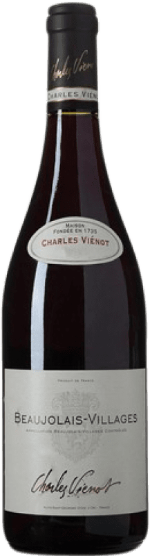 Free Shipping | Red wine Charles Vienot Aged A.O.C. Beaujolais-Villages Beaujolais France Pinot Black, Gamay 75 cl