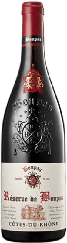 Бесплатная доставка | Красное вино Bonpas Резерв A.O.C. Côtes du Rhône Рона Франция Syrah, Grenache, Monastrell, Mazuelo, Carignan 75 cl