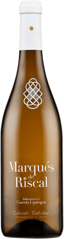 15,95 € Free Shipping | White wine Marqués de Riscal Aldaixa Txakolina Joven D.O. Getariako Txakolina Basque Country Spain Hondarribi Zuri Bottle 75 cl