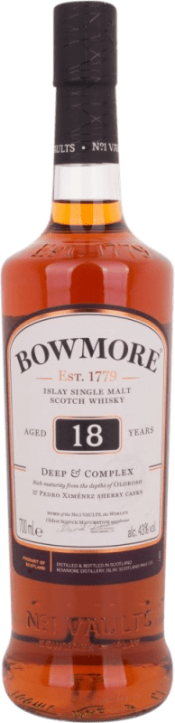 送料無料 | ウイスキーシングルモルト Morrison's Bowmore Deep & Complex アイラ島 イギリス 18 年 70 cl