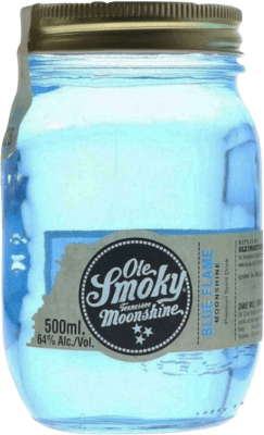 Kostenloser Versand | Whiskey Blended Ole Smoky Blue Flame Moonshine Vereinigte Staaten Medium Flasche 50 cl