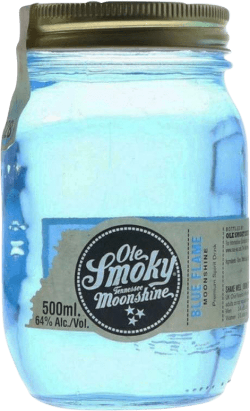 Kostenloser Versand | Whiskey Blended Ole Smoky Blue Flame Moonshine Vereinigte Staaten Medium Flasche 50 cl