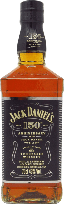 46,95 € Free Shipping | Bourbon Jack Daniel's 150 Aniversario United States Bottle 70 cl