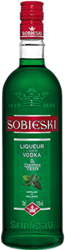 Envio grátis | Vodca Marie Brizard Sobieski Green Mint Polônia 70 cl