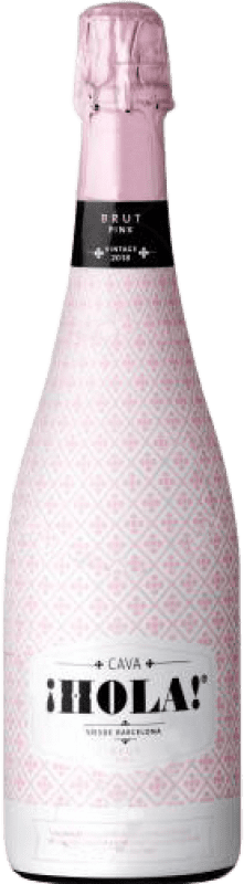 9,95 € | Espumoso rosado Hola Pink Brut D.O. Cava Cataluña España Pinot Negro, Macabeo, Xarel·lo 75 cl