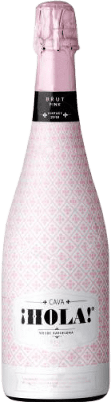 9,95 € | Розовое игристое вино Hola Pink брют D.O. Cava Каталония Испания Pinot Black, Macabeo, Xarel·lo 75 cl
