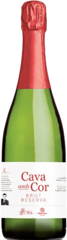 Envío gratis | Espumoso blanco Amb Cor Brut Reserva D.O. Cava Cataluña España 75 cl