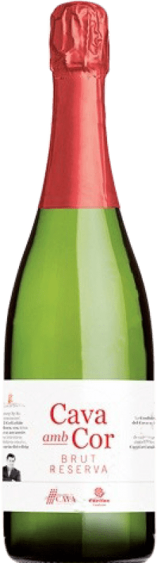 Envoi gratuit | Vin Mousseux Blanc Amb Cor Brut Réserve D.O. Cava Catalogne Espagne 75 cl