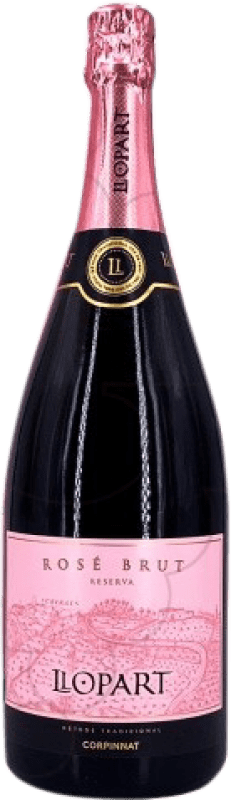 Envoi gratuit | Vin Mousseux Rosé Llopart Rosado Brut Corpinnat Catalogne Espagne Grenache, Monastrell, Pinot Noir Bouteille Magnum 1,5 L