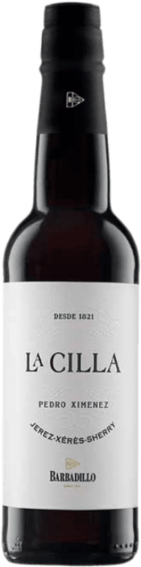 18,95 € Kostenloser Versand | Verstärkter Wein Barbadillo La Cilla D.O. Manzanilla-Sanlúcar de Barrameda Halbe Flasche 37 cl