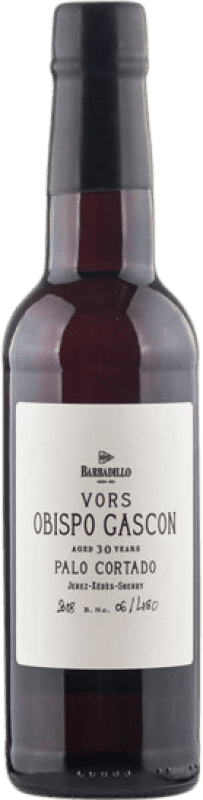 Free Shipping | Fortified wine Barbadillo Obispo Gascón Palo Cortado VORS D.O. Jerez-Xérès-Sherry Andalusia Spain 30 Years Half Bottle 37 cl