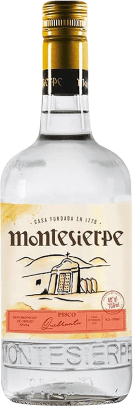 免费送货 | 皮斯科酒 Montesierpe Quebranta 秘鲁 70 cl