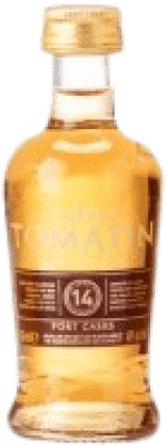 9,95 € | Whisky Single Malt Tomatin Port Cask Miniatura Highlands Reino Unido 14 Años Botellín Miniatura 5 cl