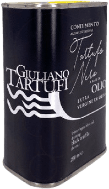 9,95 € | Olive Oil Guiuliano Tartufi EVOO Extra Virgin Italy Can 25 cl Tartufo Nero — Black Truffle