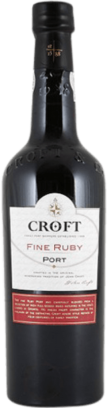 Kostenloser Versand | Likörwein Croft Port Fine Ruby I.G. Porto Porto Portugal Tempranillo, Touriga Franca, Touriga Nacional, Tinta Amarela, Tinta Cão, Tinta Barroca 75 cl