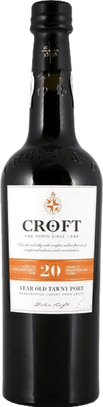 Kostenloser Versand | Likörwein Croft Port Tawny I.G. Porto Porto Portugal Tempranillo, Touriga Franca, Touriga Nacional, Tinta Amarela, Tinta Cão, Tinta Barroca 20 Jahre 75 cl