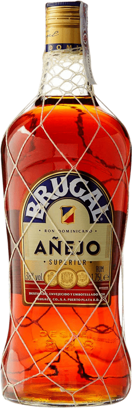 56,95 € 送料無料 | ラム Brugal Añejo 特別なボトル 1,75 L