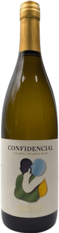 Envoi gratuit | Vin blanc Confidencial Blanco Jeune D.O. Pla de Bages Catalogne Espagne Macabeo, Picapoll 75 cl