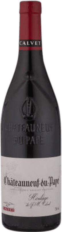 32,95 € | Red Wine Calvet Crianza — Aged A.O.C. Châteauneuf-du-Pape Rhône France Syrah — Shiraz, Garnacha — Grenache, Monastrell, Cinsault 75 cl