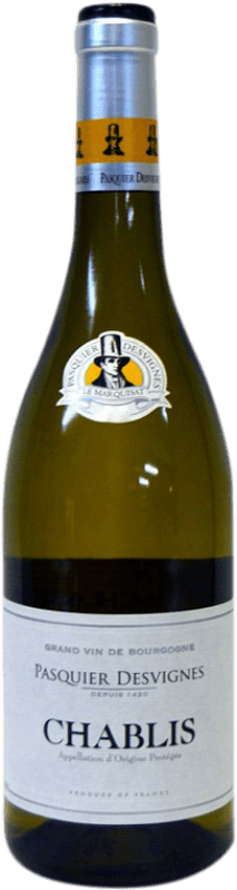Бесплатная доставка | Белое вино Pasquier Desvignes молодое A.O.C. Chablis Бургундия Франция Chardonnay — Шардоне 75 cl
