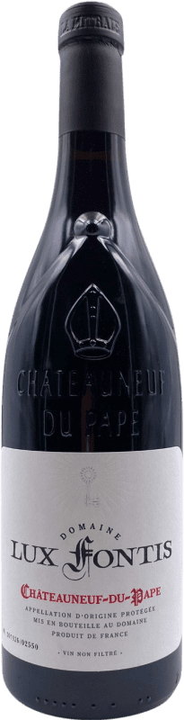 Бесплатная доставка | Красное вино Lux Fontis A.O.C. Châteauneuf-du-Pape Рона Франция Syrah, Grenache, Monastrell 75 cl