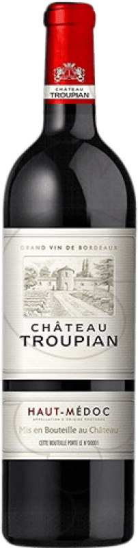 Spedizione Gratuita | Vino rosso Château Troupian Crianza A.O.C. Haut-Médoc bordò Francia Merlot, Cabernet Sauvignon, Cabernet Franc 75 cl