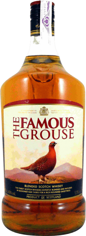 免费送货 | 威士忌混合 Glenturret Famous Grouse 英国 特别的瓶子 1,75 L